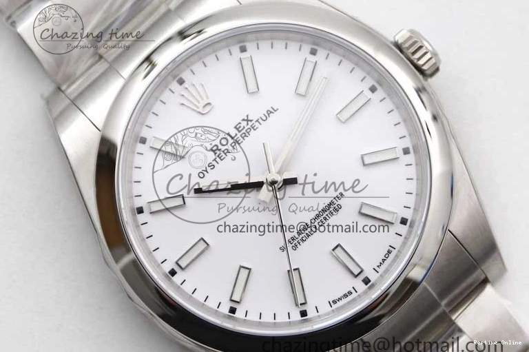 0129 Oyster Perpetual 39mm 114300 EWF 1:1 Best Edition 904L Steel White Dial on SS Bracelet SA ModernLook 2003